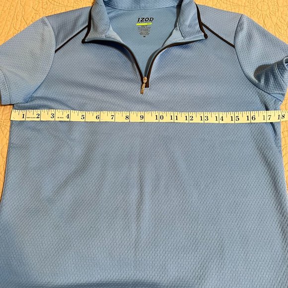 IZOD  perform Women's blue short sleeve golf shirt size M - Picture 5 of 11